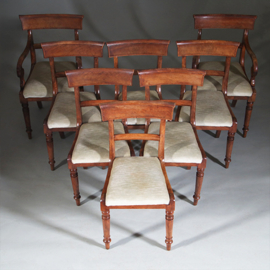 8 Eetkamer stoelen in bekleding naar wens Victoriaans ca 1875 (No.270105)
