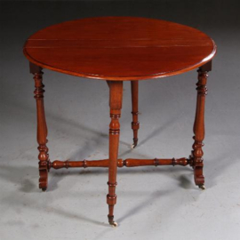 antieke bijzettafels  / Sutherland table ca. 1890 in massief mahonie (No.722115)