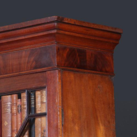 Antieke kasten / Buro-Bookcase, schrijfklep met groen leer ingelegd, mahonie ca. 1820 (No.820311)