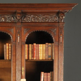 Antieke kast / Holland neo-Renaiccense boekenkast, door Pander met Beethoven, Schiller, Wagner en Goethe. (No.160331)