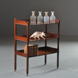 Antieke bijzettafels / Victoriaanse "What not" / etagere 1900 mahonie  (No.530935)