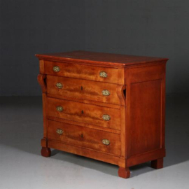 Antieke strakke Biedermeier ladekast in kersenhout ca. 1825 (No.750845)