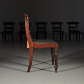 Antieke stoelen / Stel van 6 Vicoriaanse stoelen ca. 1850 mahonie (No.332031)
