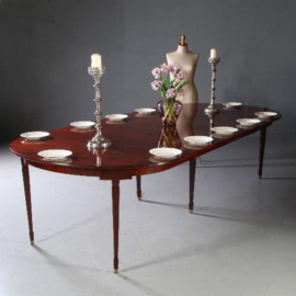 Antieke tafels / Hollandse louis Seize coulissentafel ca. 1800 voor ca. 12 personen (No.830920)