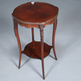 Mahoniehouten Lodewijk XI stijl bijzettafeltje of wijntafeltje ca 1900 (No.440565)