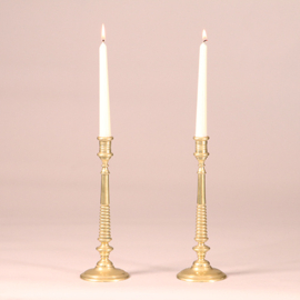 Antieke kandelaren  / Stel van 2 hoge elegante candlesticks Engeland  ca 1800 (No.900815.S)