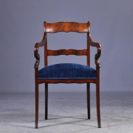 Antieke armstoelen / Stel van 2 Hollandse Biedermeier armstoelen / bureaustoelen ca. 1825 (No941151)