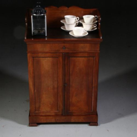 Antieke kast / Klein Hollands waskastje óf Nespresso-kastje ca. 1840 met wasdoek ingelegd (No.522362)