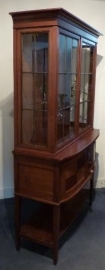 Antieke kast / Hollandse "Pander & Zn" vitrine ca. 1900 (No.77140)