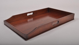 Antieke bijzettafels / Mahonie butler tray op schraag ca. 1890 (No.86456)