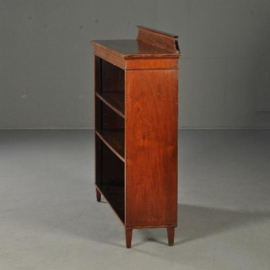 Antieke kast / Engels open boekenkastje ca. 1900 in mahonie met verstelbare planken (No.414480)