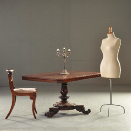 Antieke tafel / Eetkamertafel  Victoriaanse palissander tilttoptable ca. 1850 (No.222426)