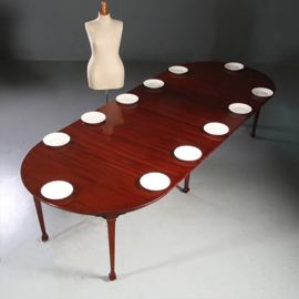 Antieke Hollandse Louis Seize coulissentafel voor 10 tot 12 personen (No.910841)