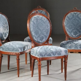Antieke stoelen / stel van vier comfortabele stoelen  ca. 1890 (No.491653)