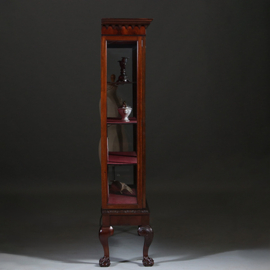 Zeer uitbundig Chippendale stijl display kabinet ca 1890 in mahonie (No.211750)