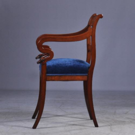 Antieke armstoelen / Stel van 2 Hollandse Biedermeier armstoelen / bureaustoelen ca. 1825 (No941151)