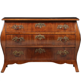 Hollandse commode ca 1770 op gewelfde "Franse poten" mahonie (No.941800)