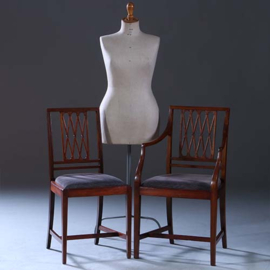 Stel van 8 antieke stoelen ca 1890 2 met armleuningen incl. herstoffering naar wens (No.231605)