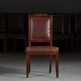 Antieke stoelen / Stel van 20 stoelen second empire ca. 1870 in mahonie stoffering naar wens (No.411564)