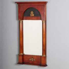 Antieke spiegel / Empire spiegel ca. 1820 met brons en zwart (No.681423)