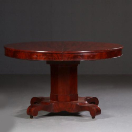 Antieke tafel / brede coulissentafel voor 20 personen Biedermeier ca. 1825 mahonie (No.693144)