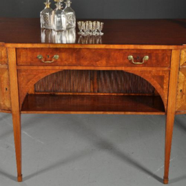 Antieke kast / Notenhouten sideboard ca. 1900 met geheime jalousie compartiment (No.281104)