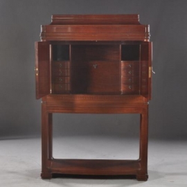 Antieke kast / Art deco mahonie kunst kabinetje / verzamelaars kast ca. 1915 (No.740552)