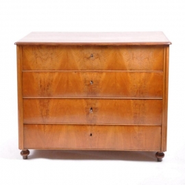 Antieke kast / Robuuste Kersen Commode / ladekast met 4 grote brede laden ca. 1830 Duits (No.300101)