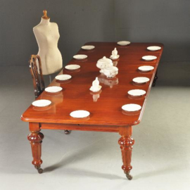 Antieke tafel / Engelse windout table / Coulissentafel met de oorspronkeleijke bladen en bladenkast  (No.220211)