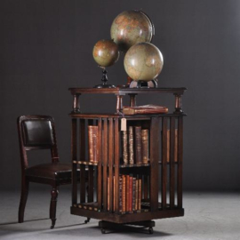 Antieke bijzettafels / boekenmolen / Groot formaat ca. 1890 voor atlas en enceclopedy (No:812061)