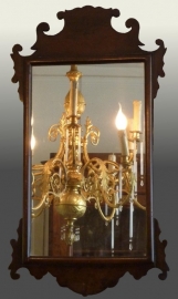 Antieke spiegel / Engelse mahoniehouten spiegellijst ca. 1870 (No.80152)