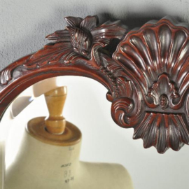 Antieke spiegels / Engelse schouwspiegel ca. 1875 met uitzonderlijk fraai geslepen glas (No.321813)