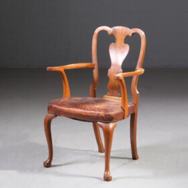 Antieke stoelen / Stel van 8 eetkamerstoelen 2 met armleuningen  ca. 1920 prijs incl bekleding naar wens (No.641554S)