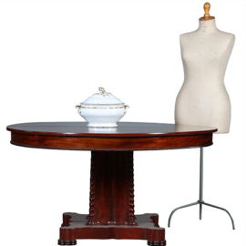 Ronde Biedermeier coulissentafel tot 12 max 14 personen verlengbaar (No.281440)