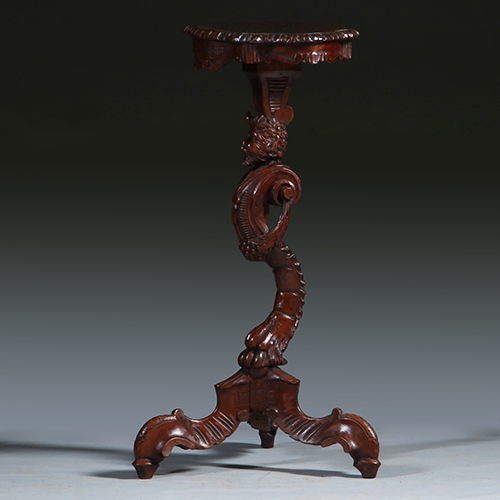 Karakteristieke Italiaans Neorenaissance pedestal ca 1875 met Pan de bosgod (No.301831)