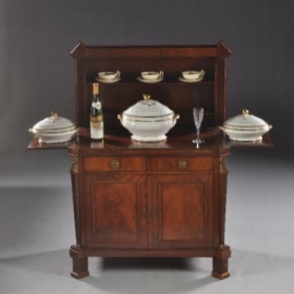 Antieke kast / Hollands Directoir - Empire klapbuffet mahonie ca. 1810 (No.720328)