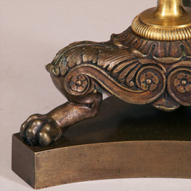 Stel van 2 bronzen deels vergulde kandelaren empire ca 1810 (No.900810.G)