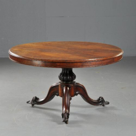 Antieke tafel / Eetkamertafel Tilttop-tabel in fabelachtig palissander ca. 1850 (No.461636)