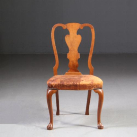 Antieke stoelen / Stel van 8 eetkamerstoelen 2 met armleuningen  ca. 1920 prijs incl bekleding naar wens (No.641554S)