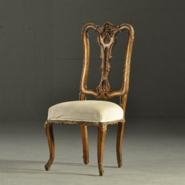 Antieke stoelen / Stel van 10 eetkamerstoelen ca. 1900 in Rococo stijl inclusief stoffering naar wens. (No.992231)
