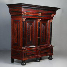 Kolomkast Palissander met ebben ca 1670 in zeer fraaie staat (No.461540)