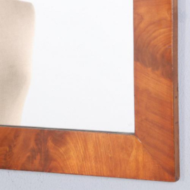 Antieke spiegel / Strakke kersenhouten rechthoekige spiegellijst  ca. 1880 (No.652653)