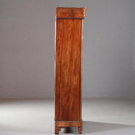 Antieke kasten / Hollandse Biedermeier tweedeurskast ca. 1830  in mahonie met bloemmahonie (No.840153)