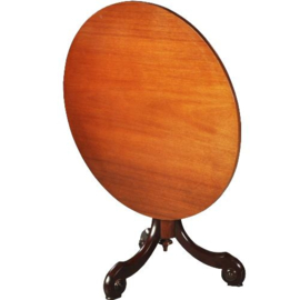 Antieke bijzettafels / Wijntafels / Engelse ronde mahonie tilttoptable ca. 1860 (No.461635)
