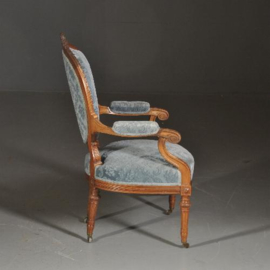 Antieke stoelen / Stel van 2 identieke armstoelen H. Pander & Zn  ca. 1890 in oude velours notenhout (No.491753)
