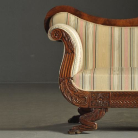 Antieke banken / De iconische  Hollandse Biedermeier sofa ca. 1825 in mahonie (No.221159)