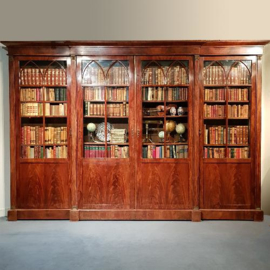 Antieke kast / Monumentale bibliotheekkast / boekenkast 4 meter breed ca. 1820  (No-258034)