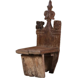 Antiek Varia / Laat middeleeuwse kathedraalfragment eikenhout gemaakt tot stoel  (No.781546)