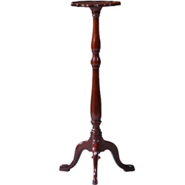 Hollandse lampetafel gueridon ca 1880 met geschulpt blad in mahonie  (No.222125)