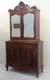 Antieke kast / Bonheur du Jour, gebrandmerkt: Gebr. Horrix`s Gravenhage ca. 1860 (No.77161)